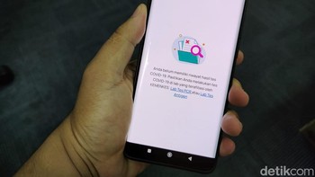 Fitur cek hasil COVID-19. Foto: Agus Tri Haryanto/detikINET