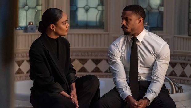 C3_27868_RTessa Thompson stars as Bianca and Michael B. Jordan as Adonis Creed inCREED III A Metro Goldwyn Mayer Pictures filmPhoto credit: Eli Ade© 2023 Metro-Goldwyn-Mayer Pictures Inc. All Rights ReservedCREED is a trademark of Metro-Goldwyn-Mayer Studios Inc. All Rights Reserved.