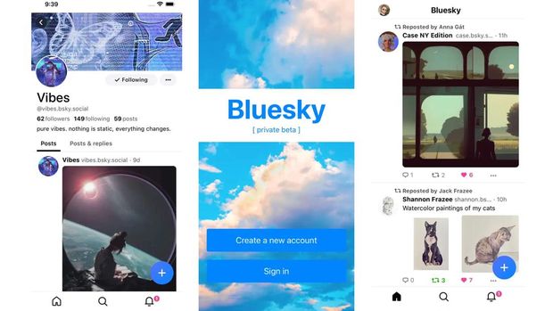 Dorsey mulai mengerjakan jejaring sosial terdesentralisasi versinya yang dimaksudkan untuk bersaing dengan Twitter, yang disebut Bluesky. (Dok. APP Store)