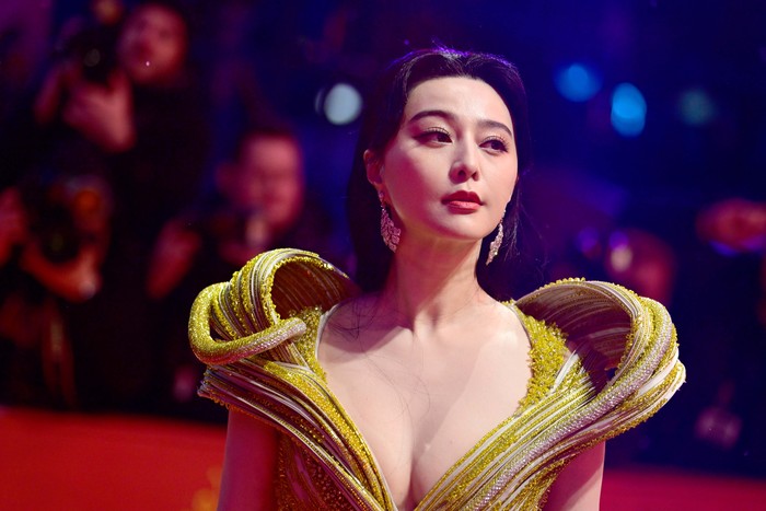 25 February 2023, Berlin: Fan Bingbing, actress, arrives on the red carpet for the Berlinale awards ceremony. The 73rd Berlin International Film Festival will take place from Feb. 16 - 26, 2023 in Berlin. Photo: Fabian Sommer/dpa (Photo by Fabian Sommer/picture alliance via Getty Images)