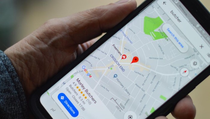 Ilustrasi share lokasi dengan google maps.