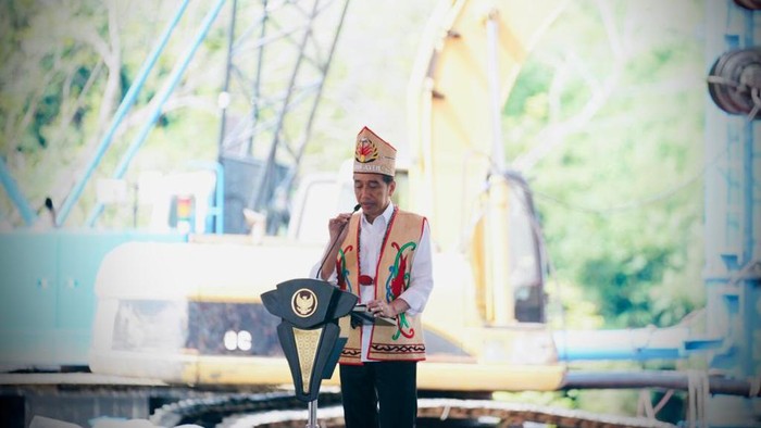 Jokowi Groundbreaking PLTA Mentarang di Kaltara (Biro Pers Setpres)