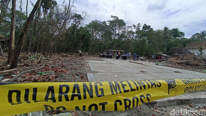 Kondisi terkini lokasi ledakan petasan di Blitar.
