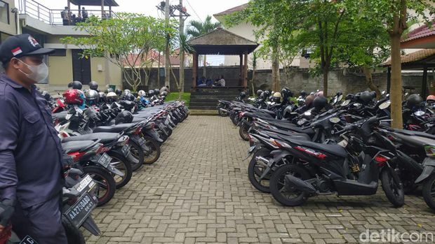 Lokasi pencurian helm di parkiran Universitas Tidar (Untidar) Magelang, Rabu (1/3/2023).