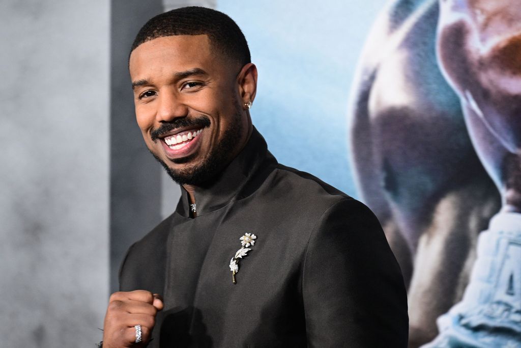 US actor-director-producer Michael B. Jordan arrives for the Los Angeles premiere of Creed III at the TCL Chinese Theater in Hollywood, California, on February 27, 2023. (Photo by Robyn BECK / AFP) (Photo by ROBYN BECK/AFP via Getty Images)