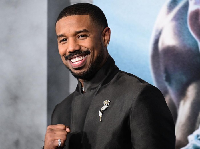 US actor-director-producer Michael B. Jordan arrives for the Los Angeles premiere of Creed III at the TCL Chinese Theater in Hollywood, California, on February 27, 2023. (Photo by Robyn BECK / AFP) (Photo by ROBYN BECK/AFP via Getty Images)
