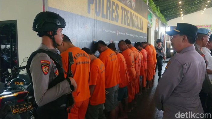 Para pengedar narkoba di Trenggalek yang ditangkap polisi