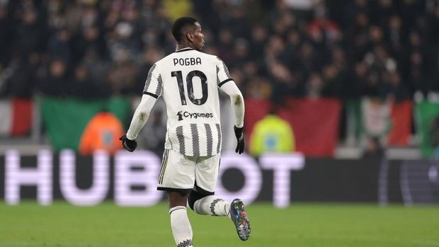 TURIN, ITALY - FEBRUARY 28: Paul Pogba of Juventus during the Serie A match between Juventus FC and Torino FC at Allianz Stadium on February 28, 2023 in Turin, Italy. (Photo by Jonathan Moscrop/Getty Images)
