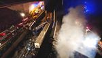 Penampakan 2 Kereta Tabrakan di Yunani, Puluhan Orang Tewas