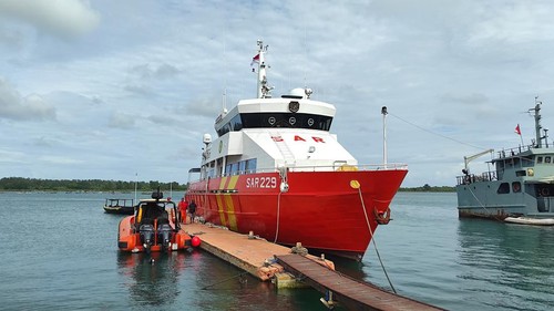 Kapten KN SAR Arjuna-229 Arief Yulianto saat ditemui wartawan di kapalnya usai melakukan pencarian ABK KM Linggar Petak-89, Rabu (1/3/2023).