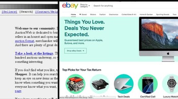 Situs eBay dulu dan sekarang. Perbedaannya drastis. Foto: Ranker