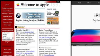 Website Apple 1997 vs sekarang. Foto: Ranker