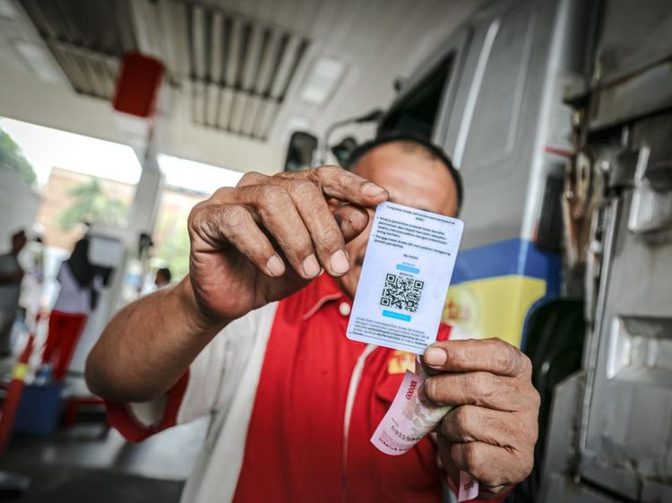 Potret Beli BBM Sudah Mulai Pakai QR Code