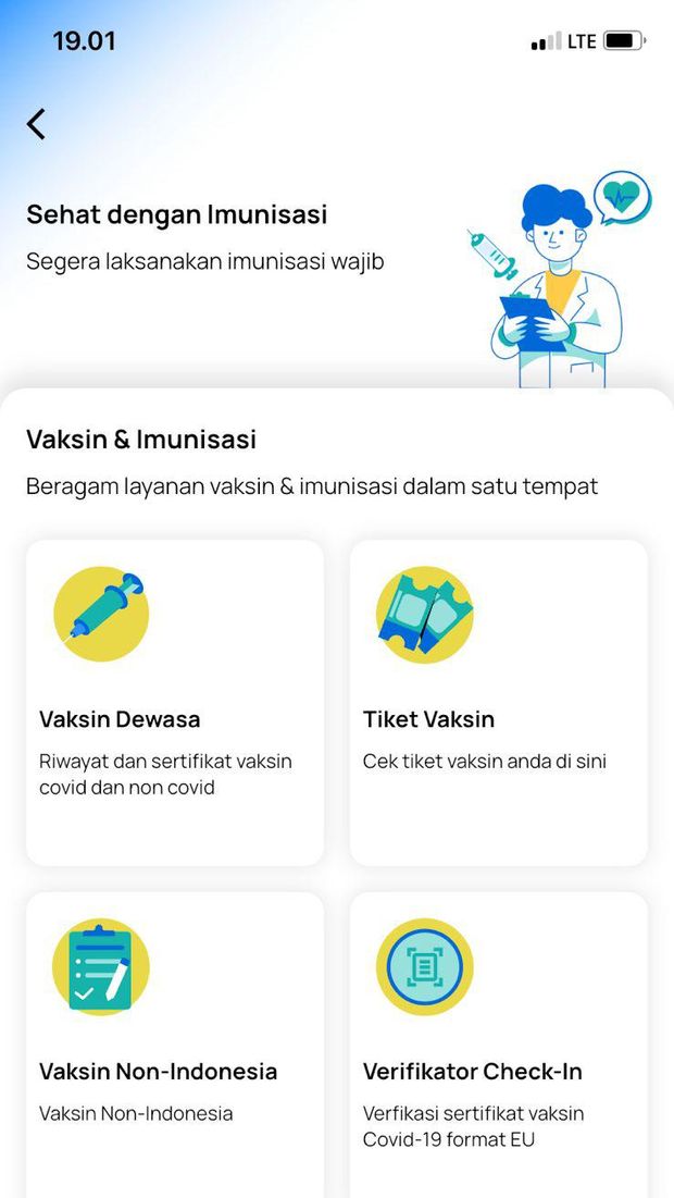 Screenshot Aplikasi Satu Sehat Mobile