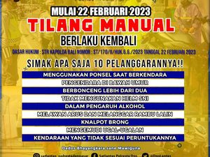 Warning! Tilang Manual Berlaku Lagi di Bali