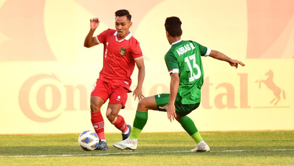 10 Pemain Irak Kalahkan Timnas Indonesia U-20 2-0