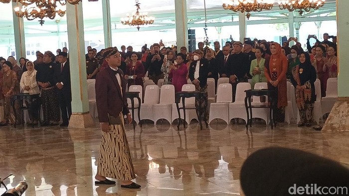 Suasana Jumenemgan KGPAA Mangkunegoro X di Puro Mangkunegaran, Rabu (1/3/2023).