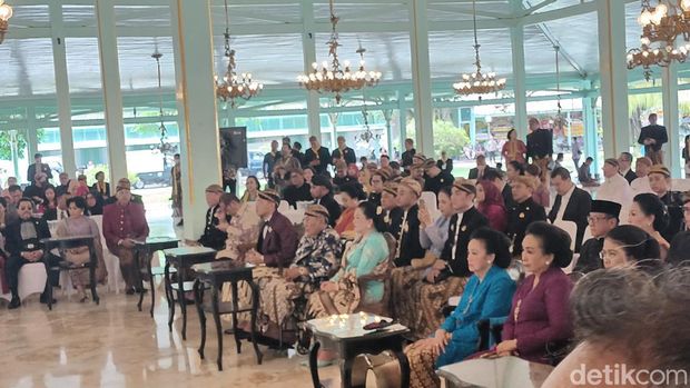 Suasana Jumenemgan KGPAA Mangkunegoro X di Puro Mangkunegaran, Rabu (1/3/2023).