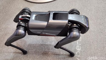 CyberDog ditenagai oleh platform Jetson Xavier AI milik Nvidia dan dilengkapi dengan sejumlah kamera dan sensor yang membantunya bergerak secara otonom. Foto: Ardhi Suryadhi/detikcom