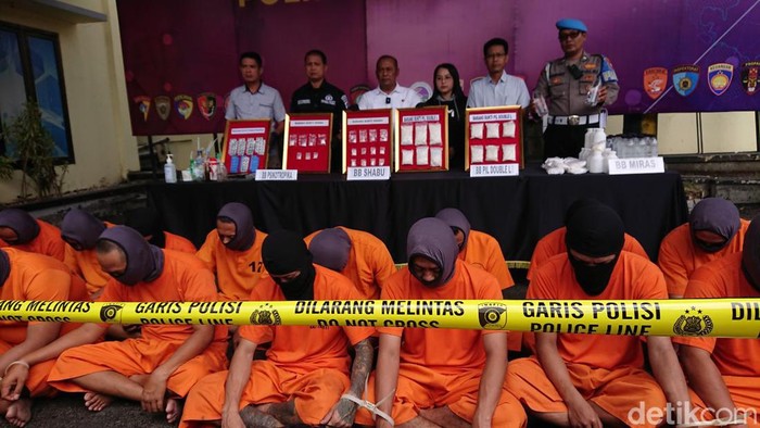 22 pengedar narkoba di Tulungagung saat ditangkap