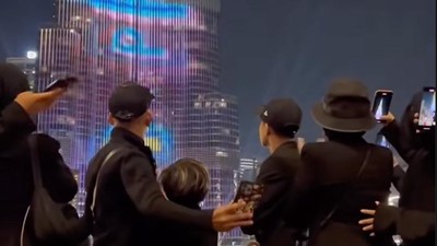 10 Potret Gen Halilintar Rayakan Ultah Fateh di Burj Khalifa, Habis Rp 1 M?