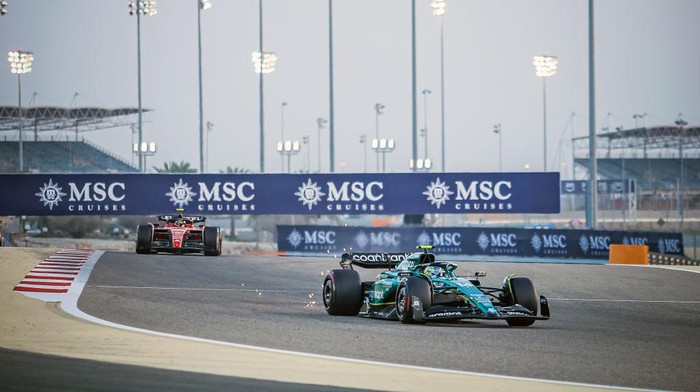BAHRAIN, BAHRAIN - FEBRUARY 25: Fernando Alonso of Spain on track during day three of F1 Testing at Bahrain International Circuit in Bahrain, Bahrain on February 25, 2023. (Photo by Ayman Yaqoob/Anadolu Agency via Getty Images)