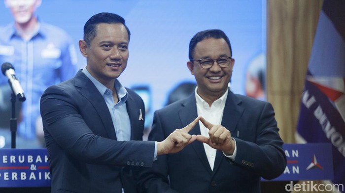 Foto: AHY Deklarasikan Anies Capres Partai Demokrat Majelis Tinggi Partai Demokrat telah menggelar rapat membahas keputusan calon presiden yang akan diusung dan sepakat dukung Anies Baswedan sebagai capres 2024.