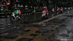 Jalan Raya Kawasan Elit Kelapa Gading Makin Rusak