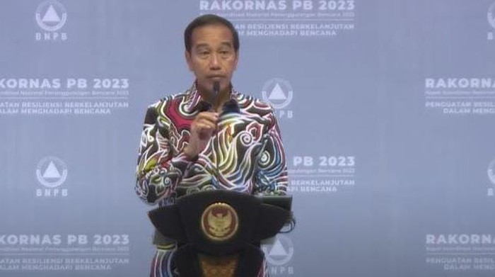 Jokowi hadiri Rakornas BNPB (dok. YouTube Sekretariat Presiden)