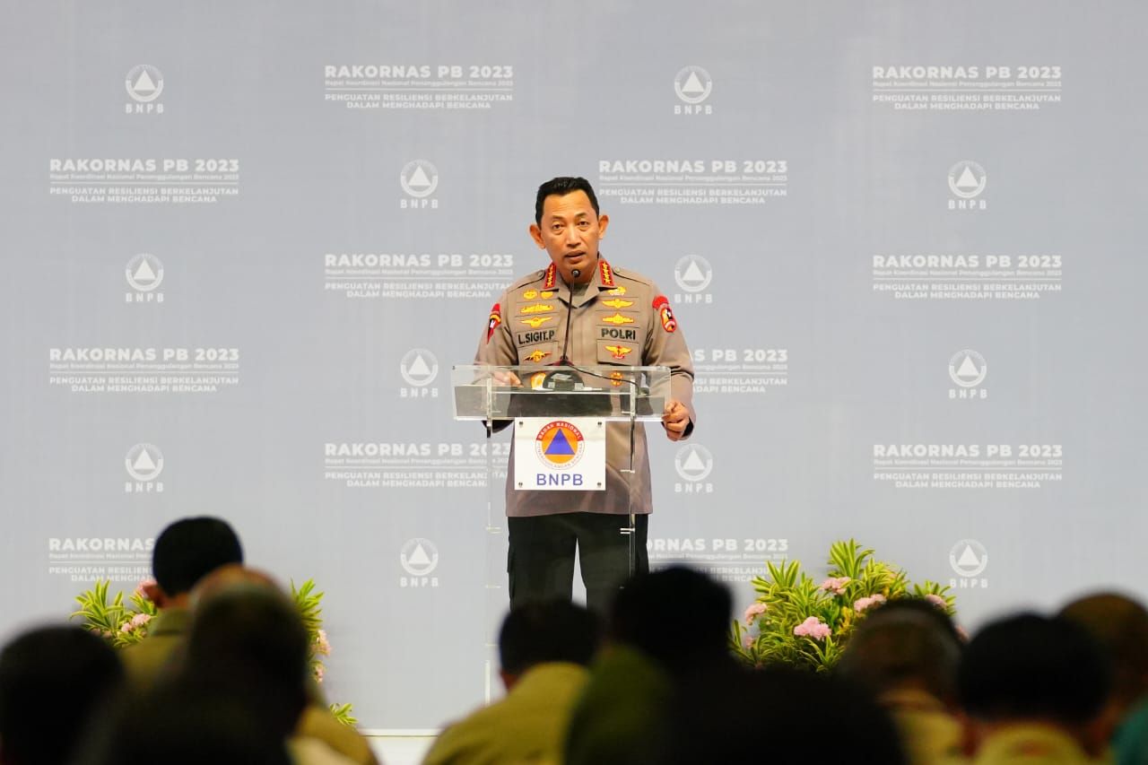 Kapolri Jenderal Listyo Sigit jadi pemateri di Rakornas BNPB