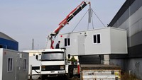 Rumah kontainer itu akan dikirim ke lokasi-lokasi yang terdampak gempa bumi di Turki.