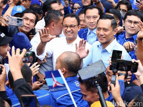 Momen Kompak Anies-AHY di Markas Demokrat