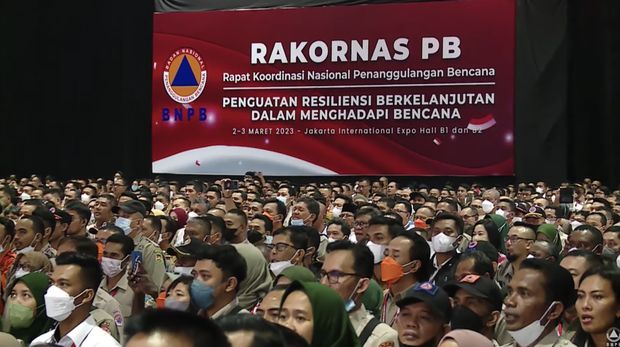 Presiden RI Jokowi di Rapat Koordinasi Nasional Penanggulangan Bencana Tahun 2023 (Tangkapan Layar Youtube)