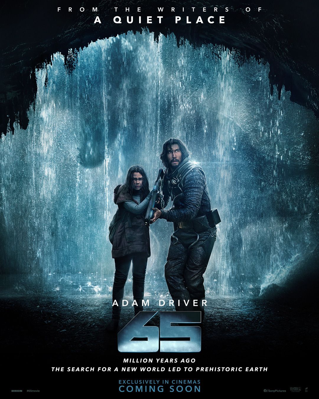 65 diperankan Adam Driver dan Ariana Greenblatt. Film ini akan tayang di bioskop Maret 2023.