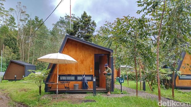 Bobocabin di Rancaupas, Ciwidey, Kabupaten Bandung