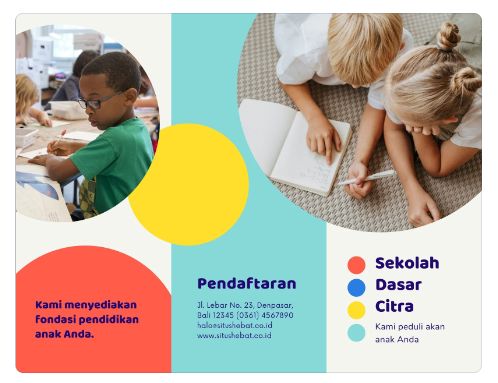 Berbagai contoh brosur.