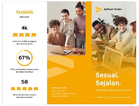 Berbagai contoh brosur.