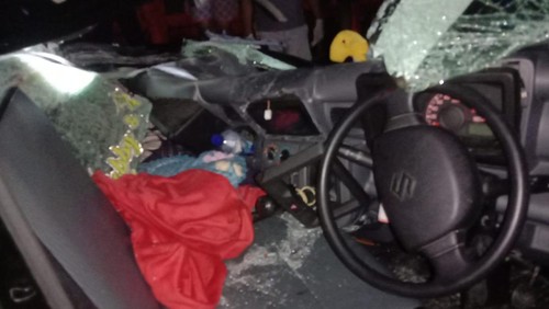 Kecelakaan maut terjadi di Jalan Raya Singaraja-Amlapura KM 7,5 wilayah Banjar Dinas Dangin Yeh, Desa Giri Emas, Kecamatan Sawan, Kabupaten Buleleng, Bali, Jumat (3/3/2023).