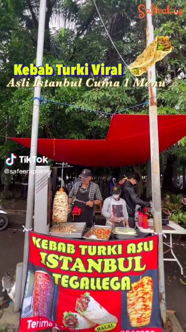 Penjual kebab Turki di Bandung