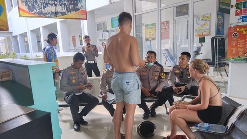 Teman-teman bule Norwegia yang meninggal dunia setelah jatuh di Kuta Mandalika. Foto: istimewa.