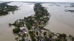 Penampakan Udara Banjir yang Rendam Muaragembong Bekasi
