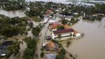 Penampakan Udara Banjir yang Rendam Muaragembong Bekasi