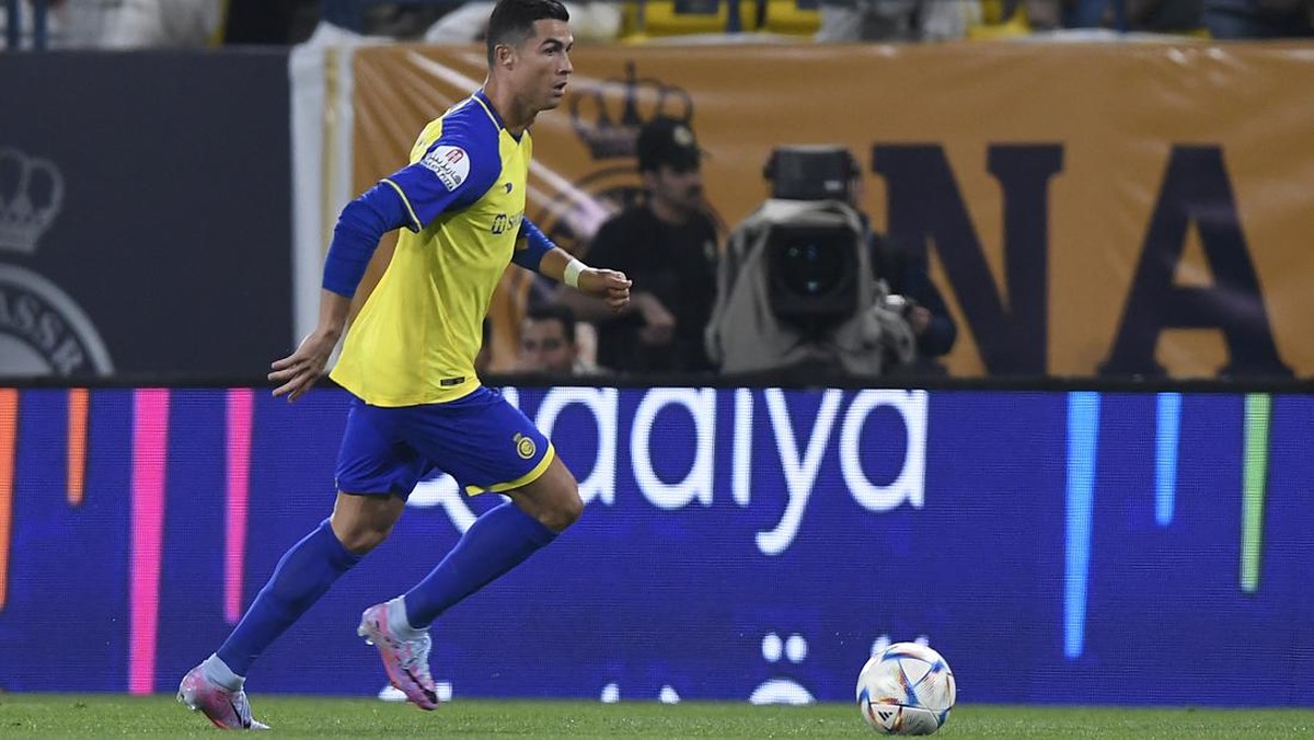Cristiano Ronaldo di laga Al Nassr vs Al Batin. (Foto: AFP via Getty Images)