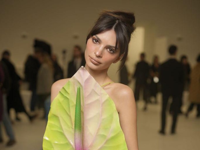 PARIS, FRANCE - MARCH 03: Emily Ratajkowski attends the Loewe Womenswear Fall Winter 2023-2024 show as part of Paris Fashion Week on March 03, 2023 in Paris, France. (Photo by Jacopo Raule/Getty Images)