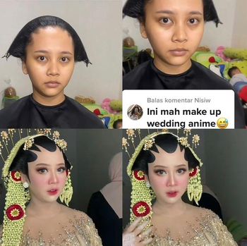 Hasil riasan makeup artist bikin pangling viral di media sosial.