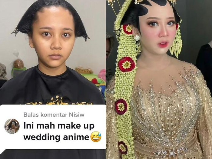 Hasil riasan makeup artist bikin pangling viral di media sosial.