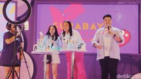Keseruan ajang Shop til You Drop bersama influencer Jovi Adhiguna (Foto: Wisnu Setiadarma/detikJatim)