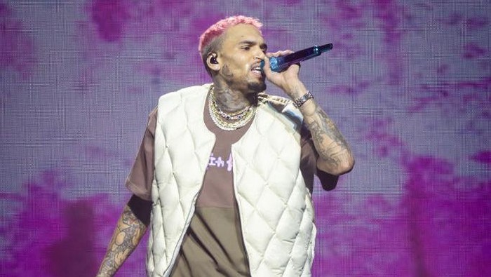 Konser Chris Brown di Berlin, Jerman, pada 1 Maret 2023.
