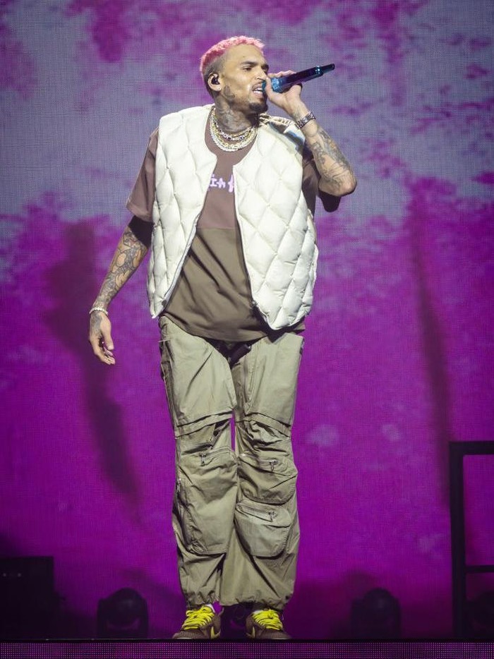 Konser Chris Brown Konser Chris Brown di Berlin, Jerman, pada 1 Maret 2023.
