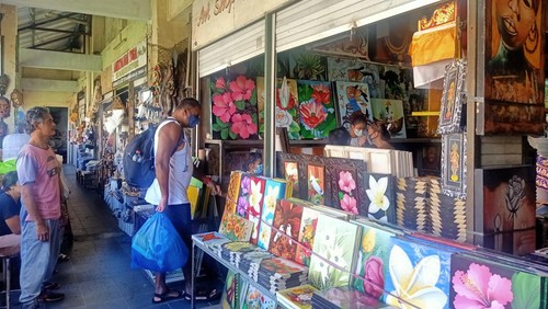 Lantai empat Pasar Kumbasari di Jalan Pasar Kumbasari, Denpasar, Bali, Sabtu (4/3/2023).